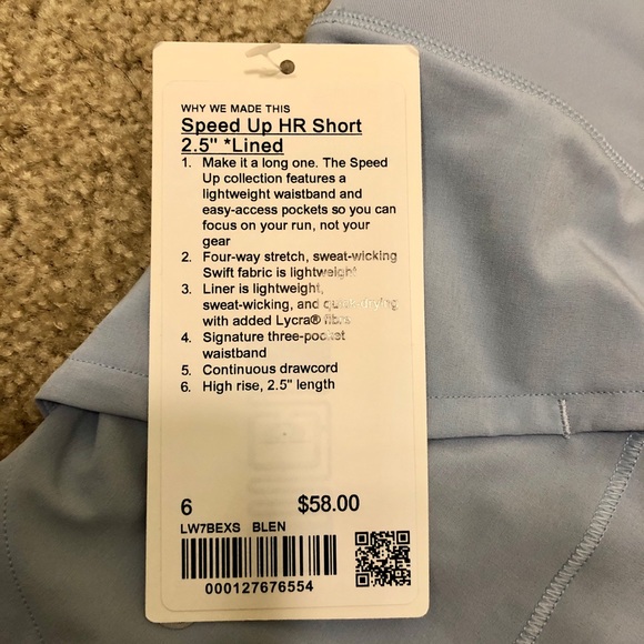 Lululemon HR Speed Up Shorts - Picture 4 of 4